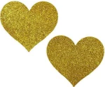 Glod Glitter Heart-shaped Nipple Cover