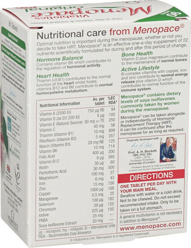 Vitabiotics Menopace Original 30 ταμπλέτες