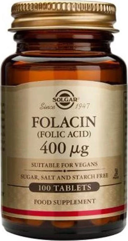 Solgar Folic Acid 400mg 100 ταμπλέτες