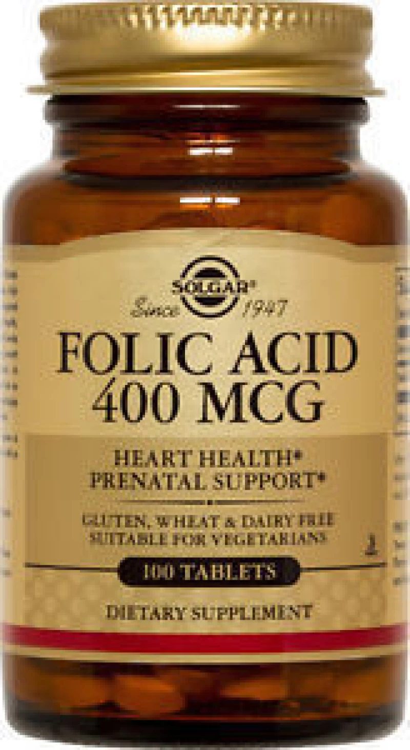 Solgar Folic Acid 400mg 100 ταμπλέτες