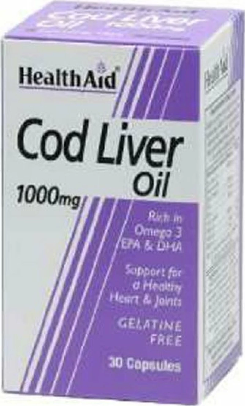 Health Aid Cod Liver Oil 1000mg 30 μαλακές κάψουλες