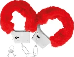 Darkness Pleasure Furry Handcuffs Red