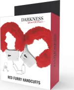 Darkness Pleasure Furry Handcuffs Red