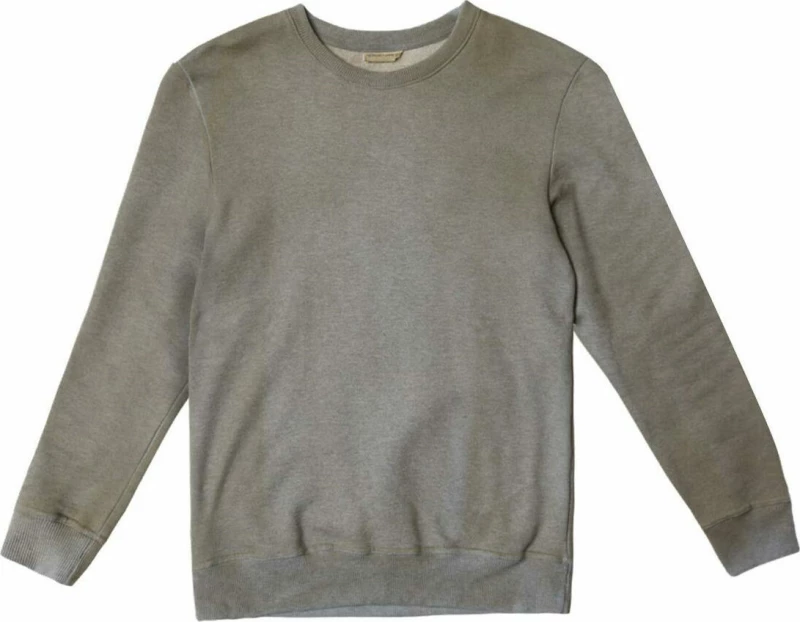 The Project Garments Acid Dye Organic Cotton Crew Neck Sweatshirt Melange Grey