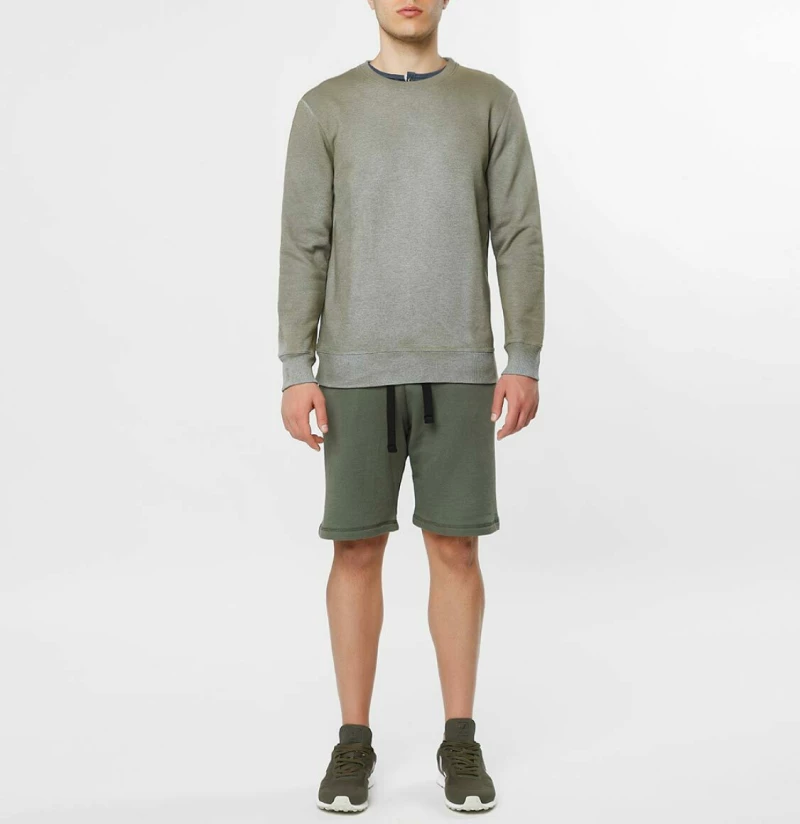 The Project Garments Acid Dye Organic Cotton Crew Neck Sweatshirt Melange Grey