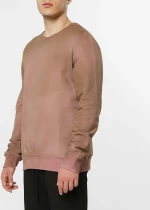 The Project Garments Acid Dye Organic Cotton Crew Neck Sweatshirt Dusty Pink