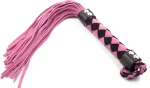 Naughty Toys Δερμάτινο Μαστίγιο 38cm Ροζ / Μαύρο
