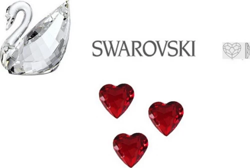 Swarovski Καρδιά Στρας σε Κόκκινο Χρώμα