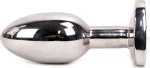 Stainless Steel Heartshaped Jewelled Buttplug