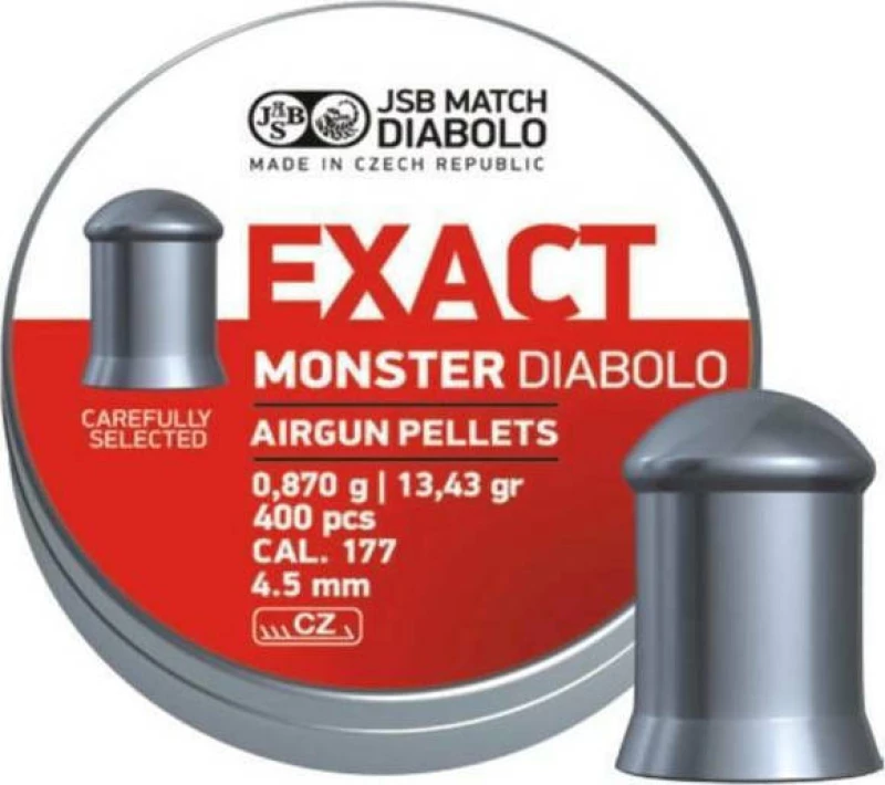 JSB Match Diabolo Exact Monster 0,870g / 13.43gr 400pcs 4.52mm