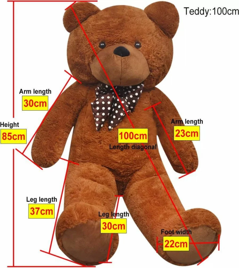 vidaXL Αρκούδος 85cm Καφέ