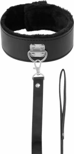 Darkness Collar With Leash Titanium Black