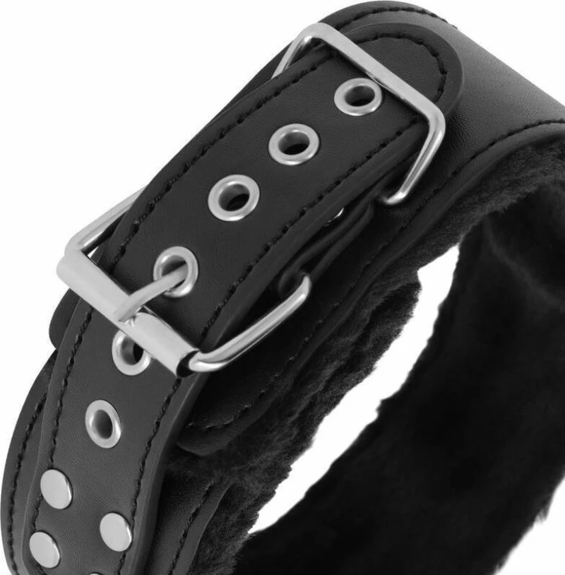 Darkness Collar With Leash Titanium Black