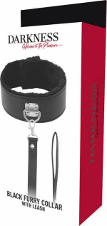 Darkness Collar With Leash Titanium Black