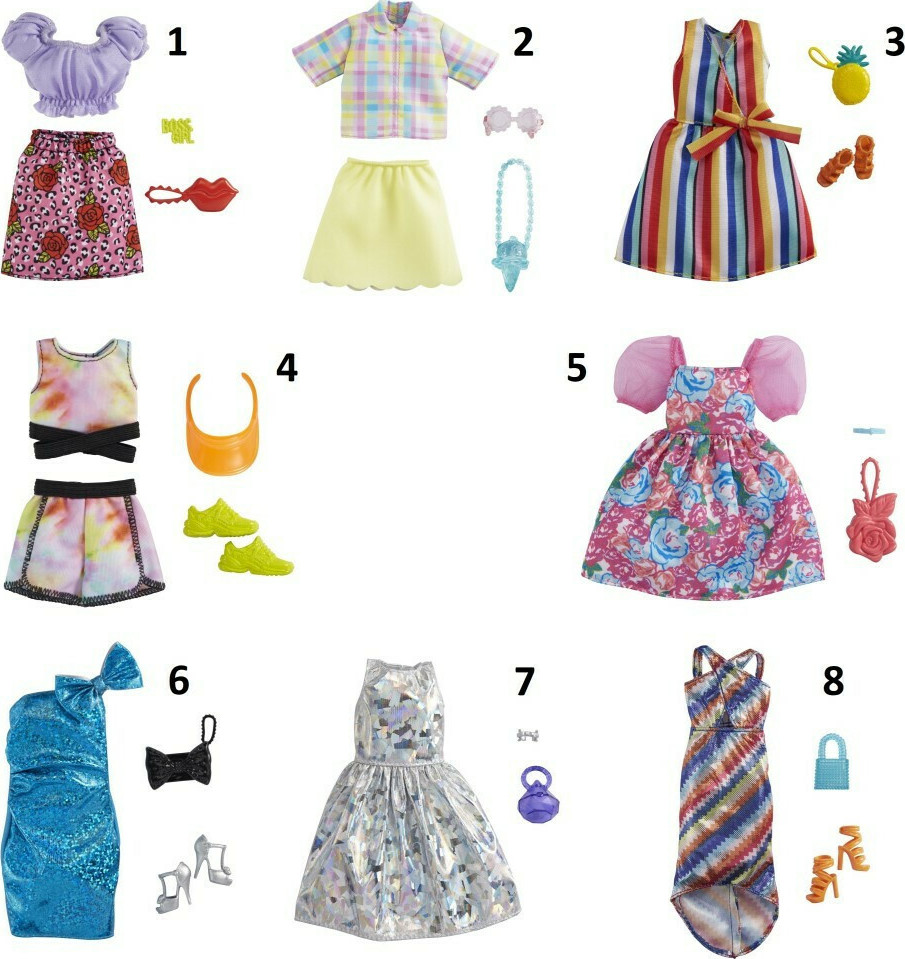 Barbie Fashion Βραδινά Σύνολα (Διάφορα Σχέδια)