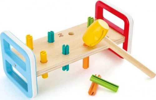 Ξύλινο Hape Early Explorer Σετ Σφηνώματα Rainbow Pounder - 0506