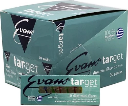 Evans Πίπες Τσιγάρων Target Slim 6mm 10x 30τμχ