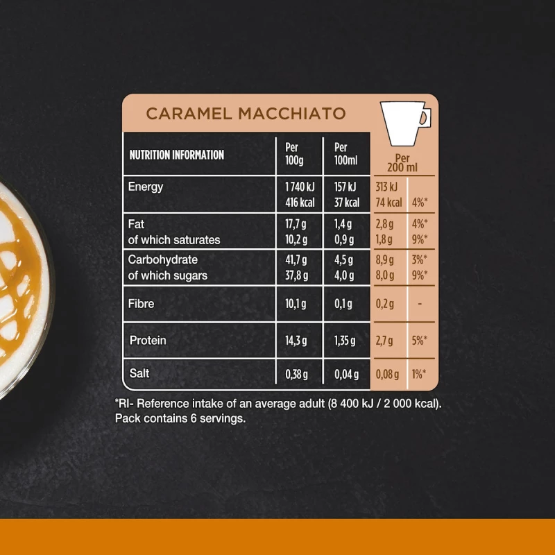 Starbucks Κάψουλες Machiatto Caramel Macchiato Συμβατές με Μηχανή Dolce Gusto 12caps