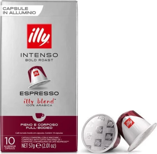 Illy Κάψουλες Espresso Intenso Συμβατές με Μηχανή Nespresso 100caps