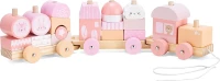 Navaris Stacking Train Wooden Pink