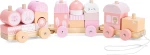 Navaris Stacking Train Wooden Pink