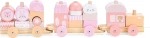 Navaris Stacking Train Wooden Pink