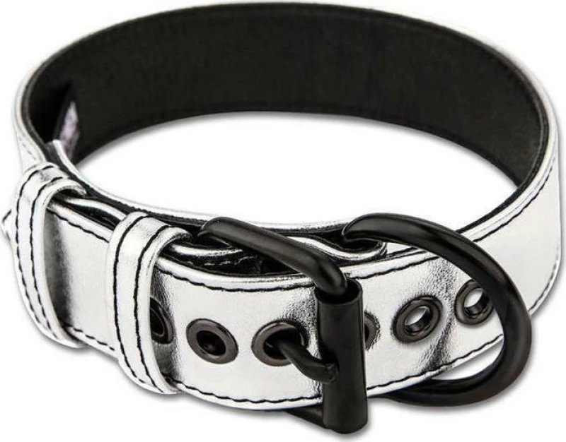 LOVETOY COLLAR WITH LEASH SILVER