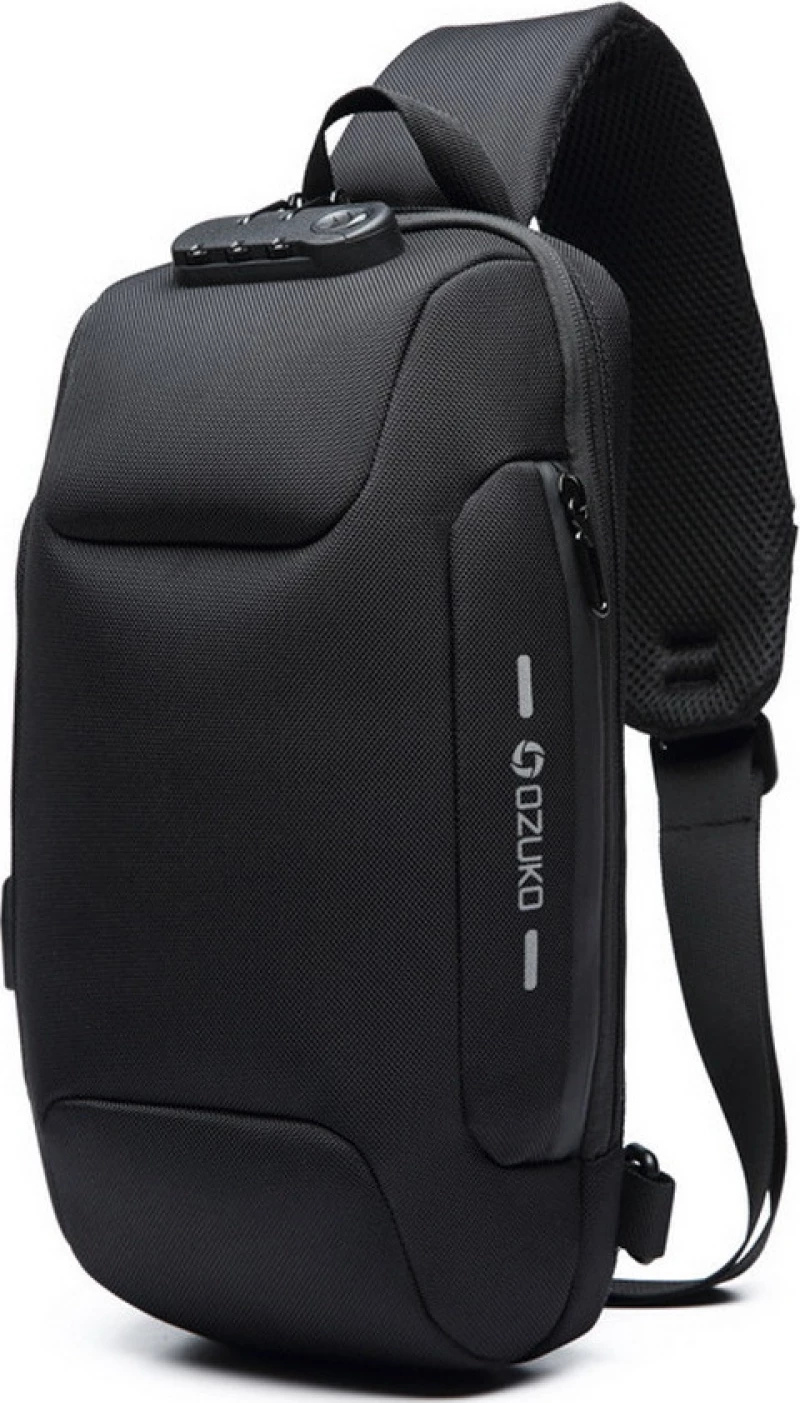 Ozuko 9223 Ανδρική Τσάντα Ώμου / Χιαστί σε Μαύρο χρώμα