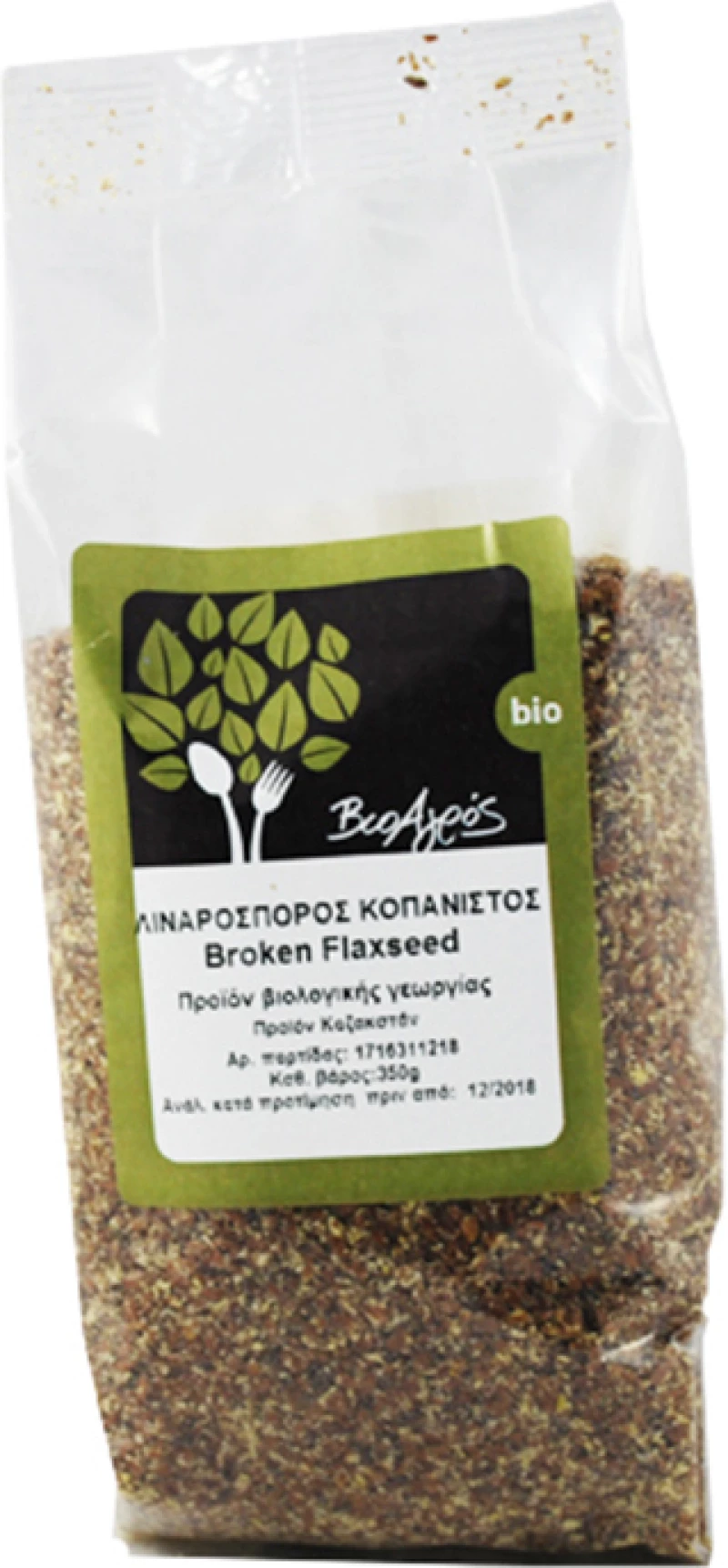 Βιο Αγρός Λιναρόσπορος Καφέ Κοπανιστός 350gr