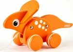 Pin Toys Ξύλινη Τρεχαλίτσα Δεινόσαυρος Τρικεράτωψ