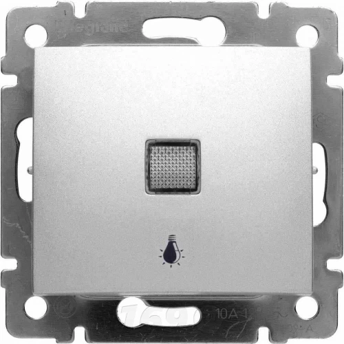 Legrand Valena Μονό Φωτεινό 770113 Ασημί