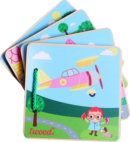 Ξύλινο βιβλιοπαιχνίδι Vehicles-Wooden Storybook iwood