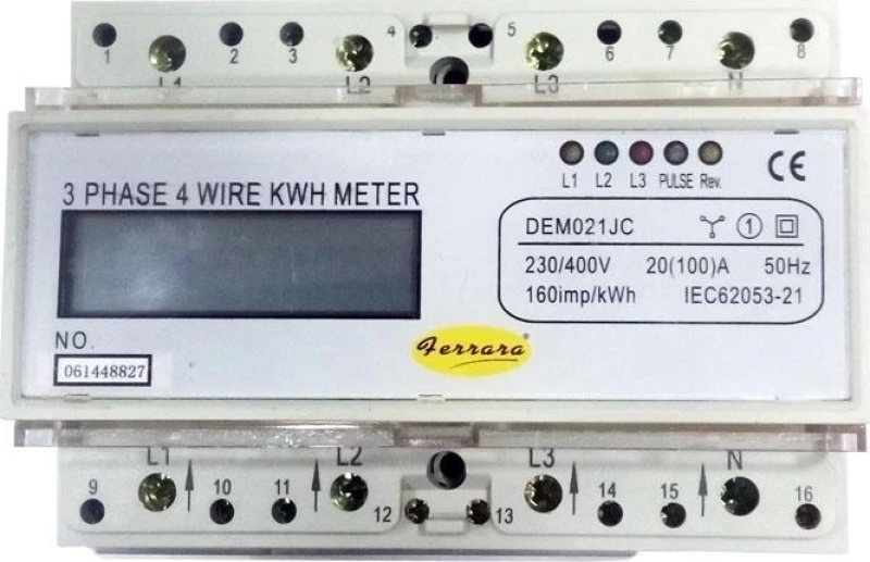 Eurolamp Μετρητής Ράγας Τριφασικός 3/90Α 147-02057