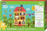 Σπίτι με Ζωάκια με 3 Αφίσες Χρωματισμού 24pcs Luna