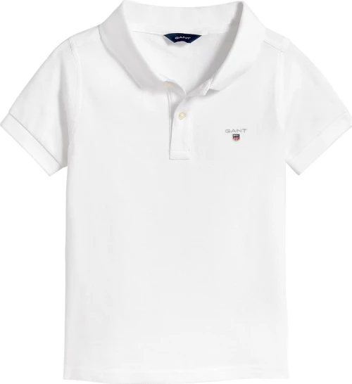 Μπλούζα polo λευκή "Little Shield" Gant