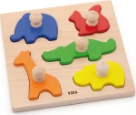 Σφηνώματα Ξύλινα Zωάκια 5pcs Viga Toys