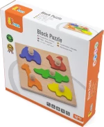Σφηνώματα Ξύλινα Zωάκια 5pcs Viga Toys