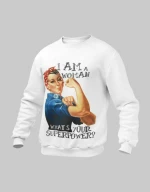 I am a woman what's your super power Παιδικό Φούτερ - WHITE