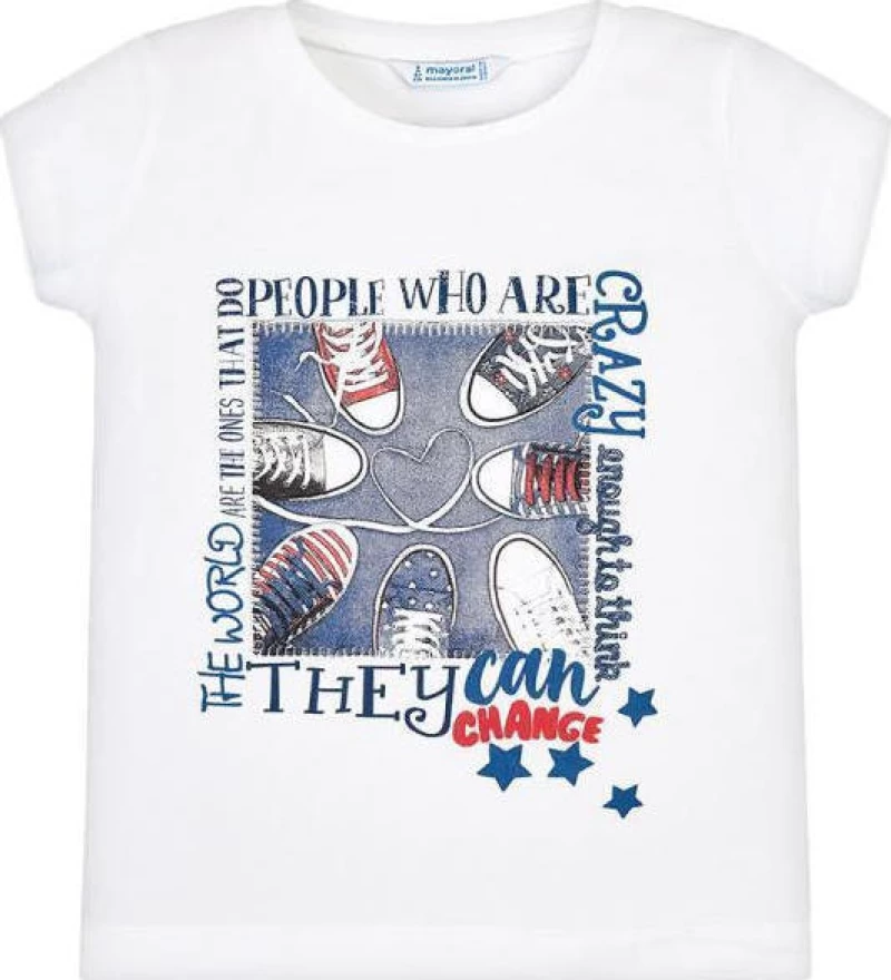 Mayoral Παιδικό T-shirt για Κορίτσι Λευκό