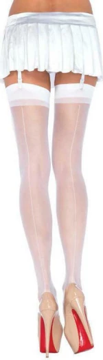 Leg Avenue 1001 Sheer Stockings White