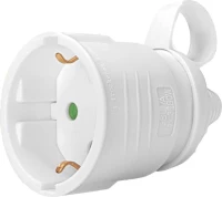 Powertech Rewirable Αντάπτορας Ρεύματος Pt-887, 1X Schuko, 16A, Λευκός
