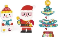 Santa and His Friends Funny Magnets 9pcs Janod