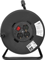 Powertech Μπαλαντέζα Καρούλι 3 Θέσεων με Καλώδιο 50m Μαύρη