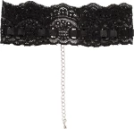 Cottelli Collection Lace Necklace Black
