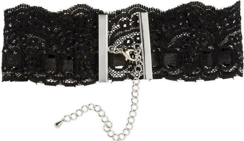 Cottelli Collection Lace Necklace Black