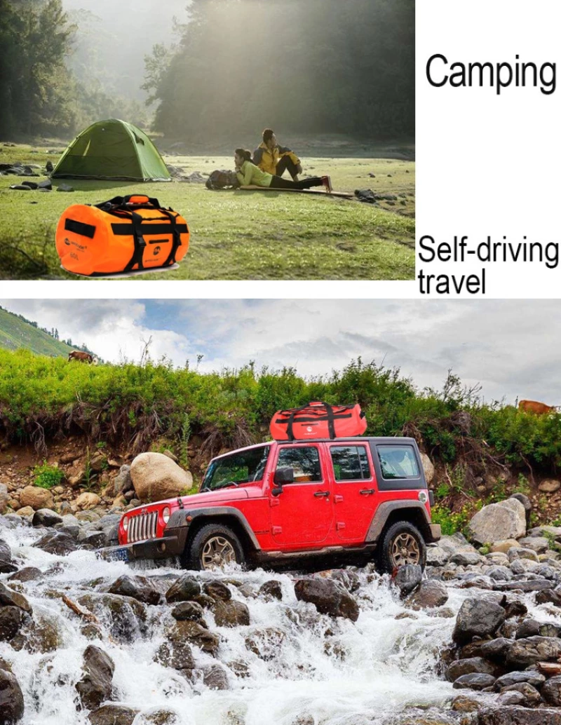MARJAQE B1705-90L WATERPROOF DUFFEL BAG ΑΔΙΑΒΡΟΧΟ ΣΑΚΙΔΙΟ 90L_ΚΟΚΚΙΝΟ
