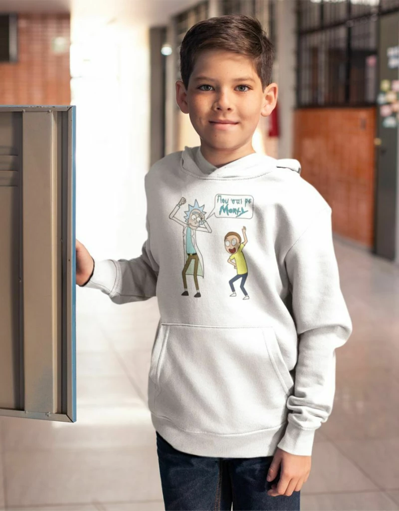 Rick & Morty Παιδικό Hoodie - WHITE