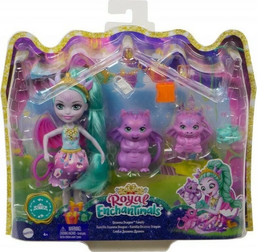 Enchantimals Royals Κούκλα Deanna & Οικογένεια Δράκοι