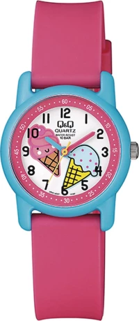 Q&Q Vr41J007 Kids Fushia Rubber Strap