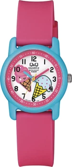 Q&Q Vr41J007 Kids Fushia Rubber Strap